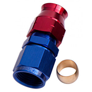 AEROFLOW TUBE TO FEMALE ADAPTOR 5/8 TO -10 BLUE/RED