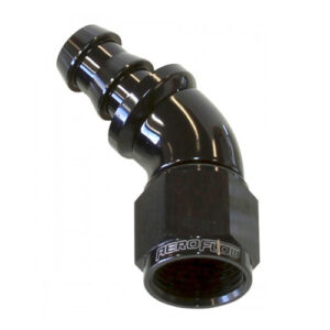 AEROFLOW 510 SERIES -4 45 DEG PUSH LOCK HOSE END BLACK