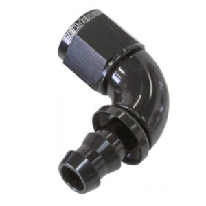 AEROFLOW 512 SERIES -4 90 DEG PUSH LOCK HOSE END BLACK