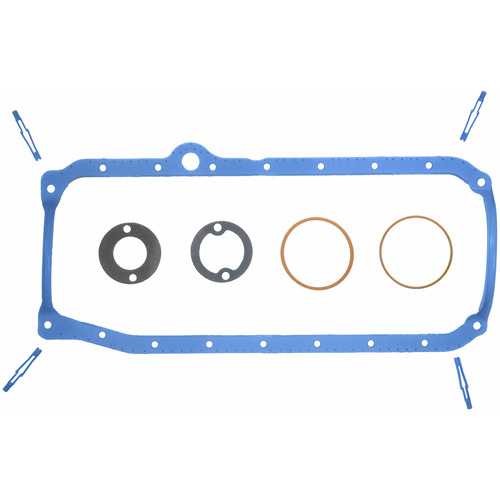 Oil Pan Gasket Set For Chevy SBC 305, 350, 327 Engines (1955-1985) - Includes Gasket, Dowels, Screws