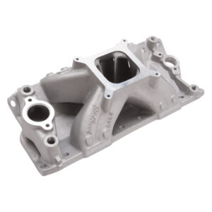 EDELBROCK MANIFOLD SUPER VICTOR CHEV SB 350-400 23 DEGREE HEAD 4150 CARB BASE 4500-8000