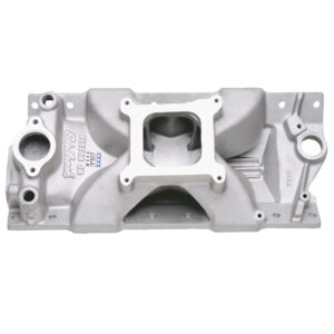 EDELBROCK MANIFOLD VICTOR JNR CHEV SB 350-400 23 DEGREE HEAD 4150 CARB BASE 3500-8000
